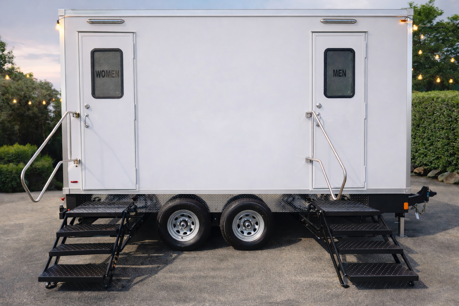 Event-ready restroom trailer in Maryland